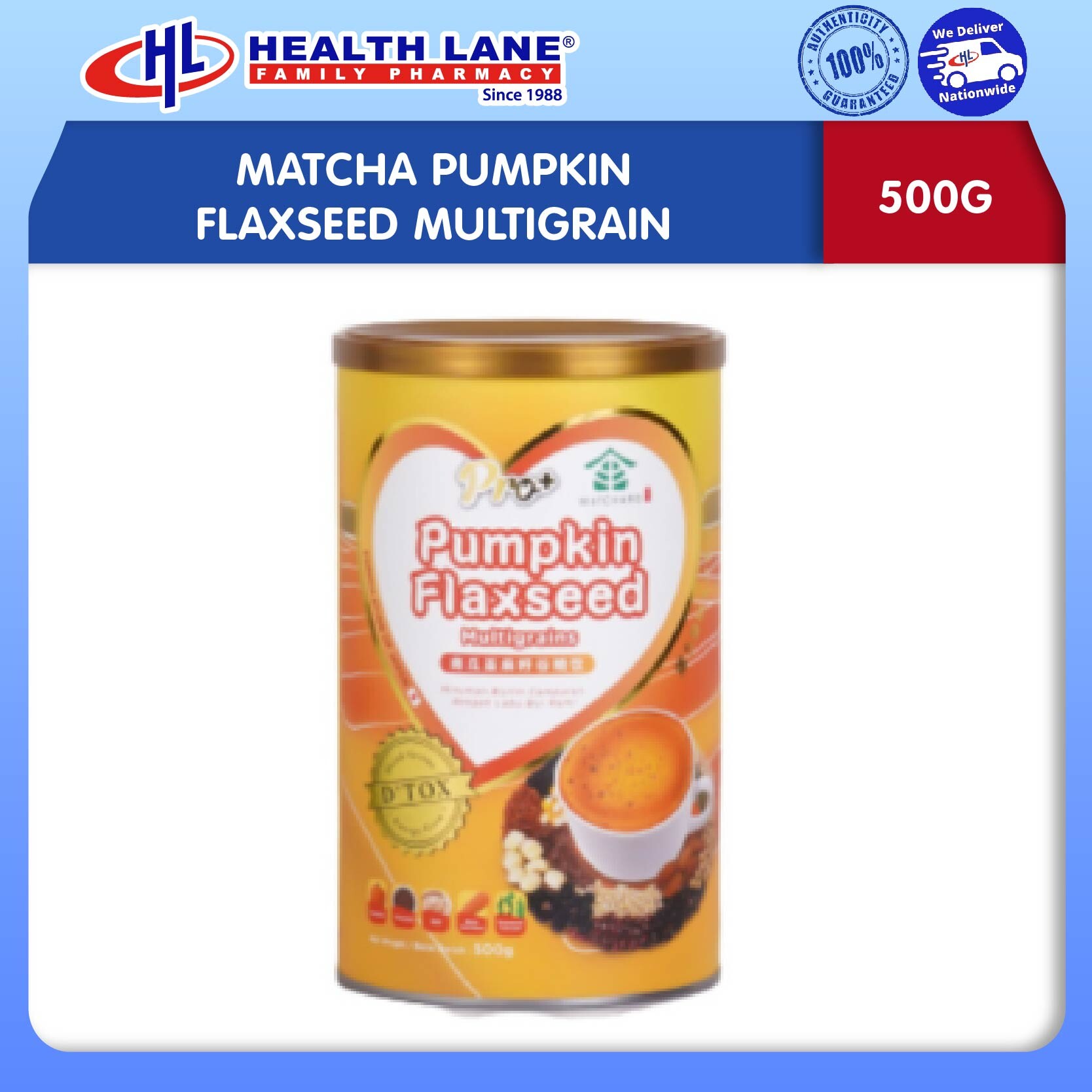 MATCHARO PUMPKIN FLAXSEED MULTIGRAIN (500G)
